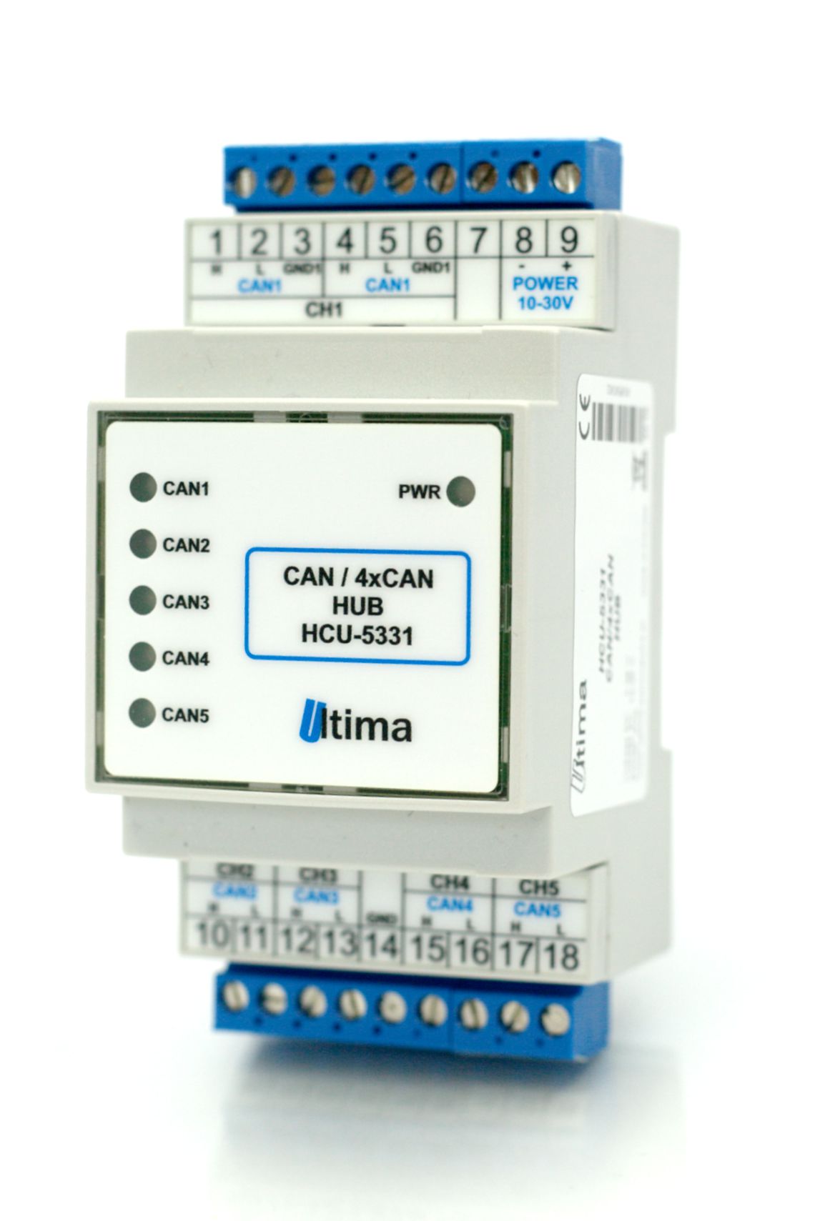 HCU-180. Hub CAN na szynę DIN